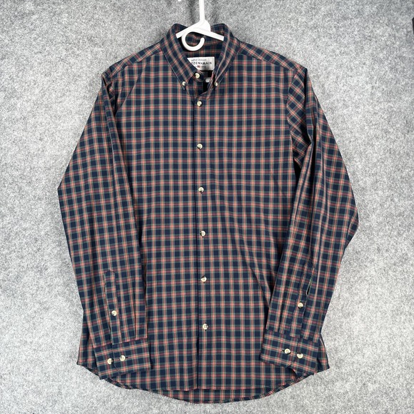 Mizzen+Main Other - Mizzen+Main Shirt Mens Large Trim Fit Blue Red‎ Plaid Leeward Collection Stretch